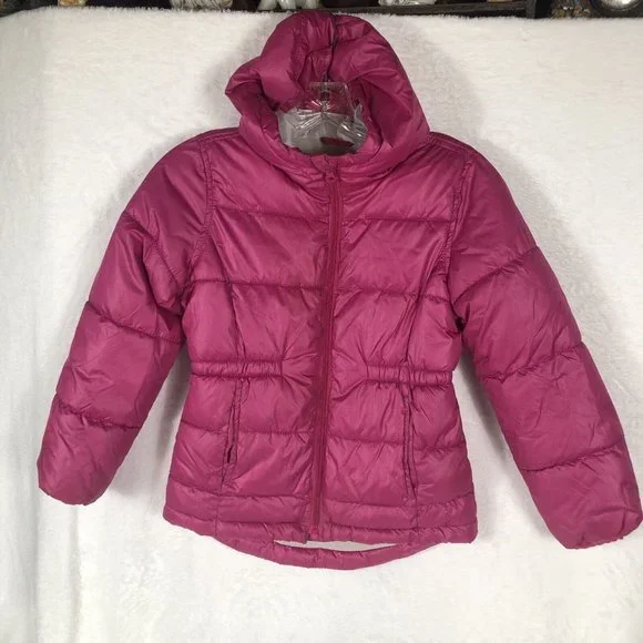 Old Navy Kids Girls Quilted Puffer Jacket Hooded Parka Coat Winter Warm Outwear - Picture 5 of 14